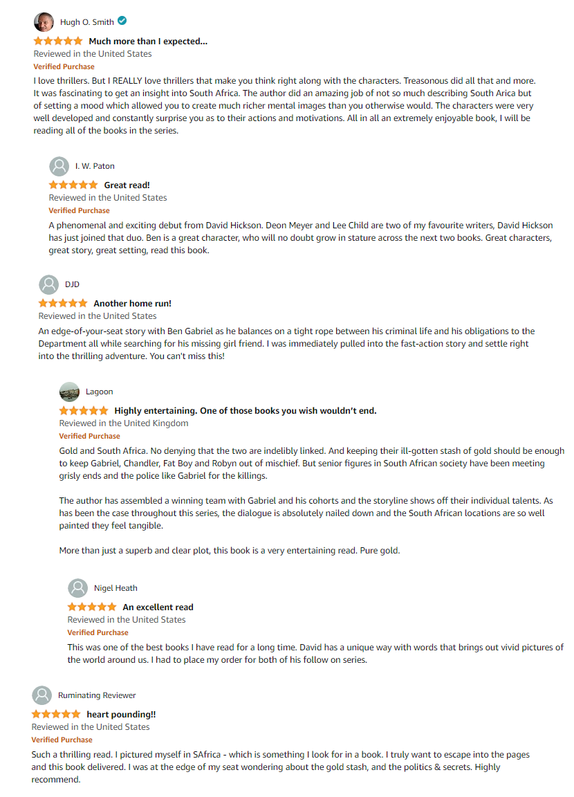 Your FREE Copy of Treasonous (Kindle and eBook)